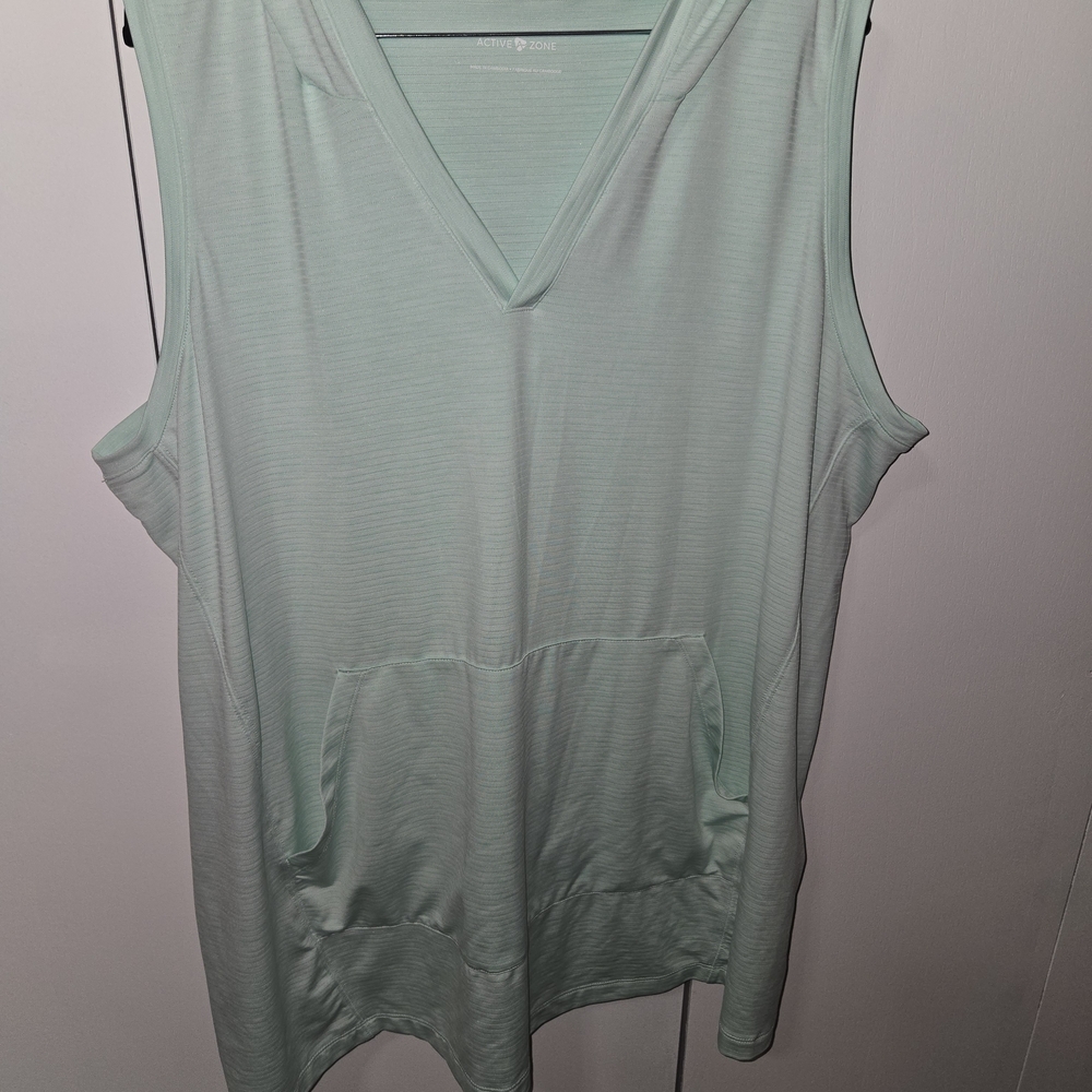 Light Green Sleeveless Muscle Sport Tee
